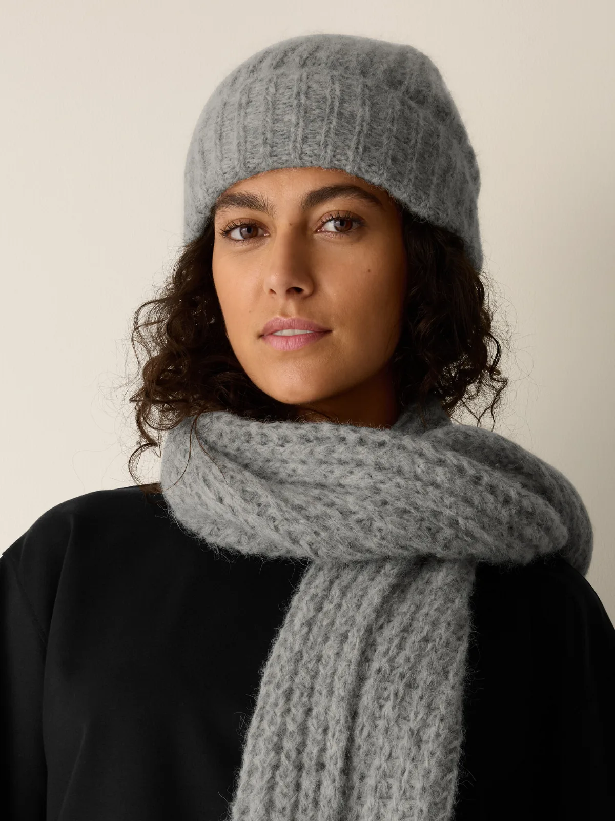 Brushed Peruvian Alpaca Blend Hat by EILEEN FISHER