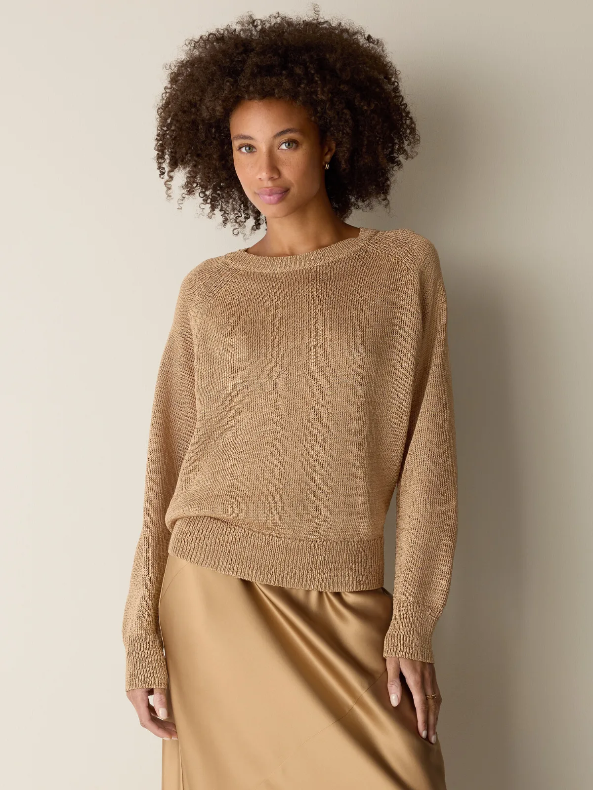 Sleek Viscose Wedge Sweater by EILEEN FISHER