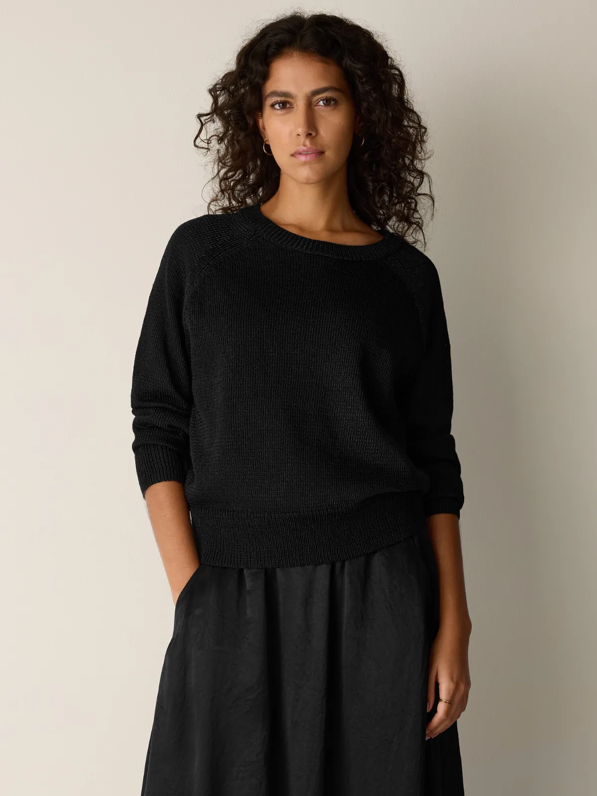 Sleek Viscose Wedge Sweater