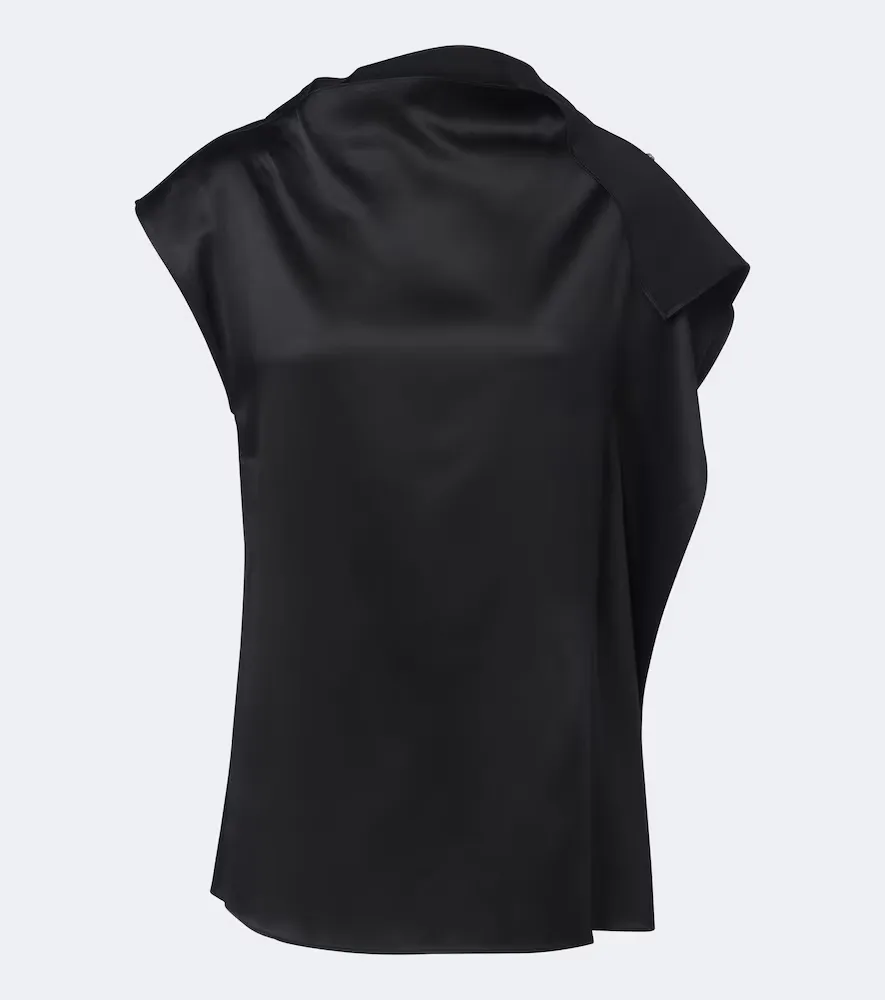 Ruffled Silk Satin Top by Sportmax