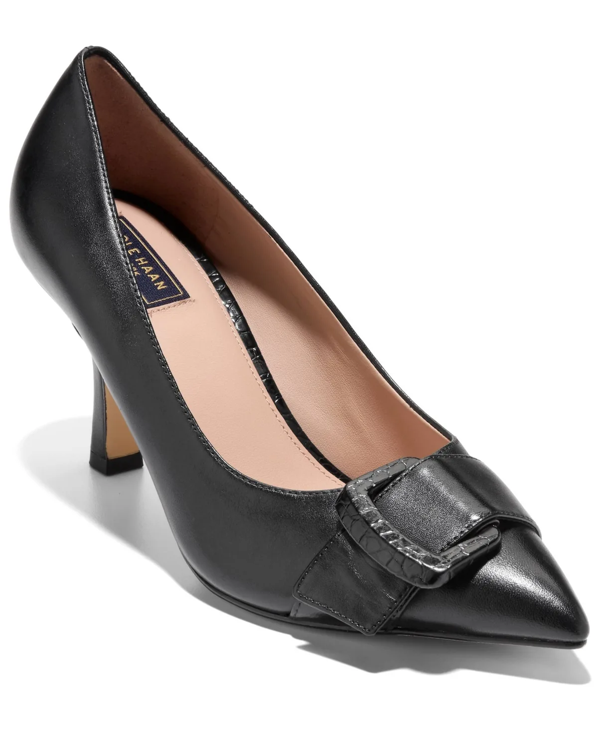 Fidela Buckle Pointed Toe Pumps by Cole Haan