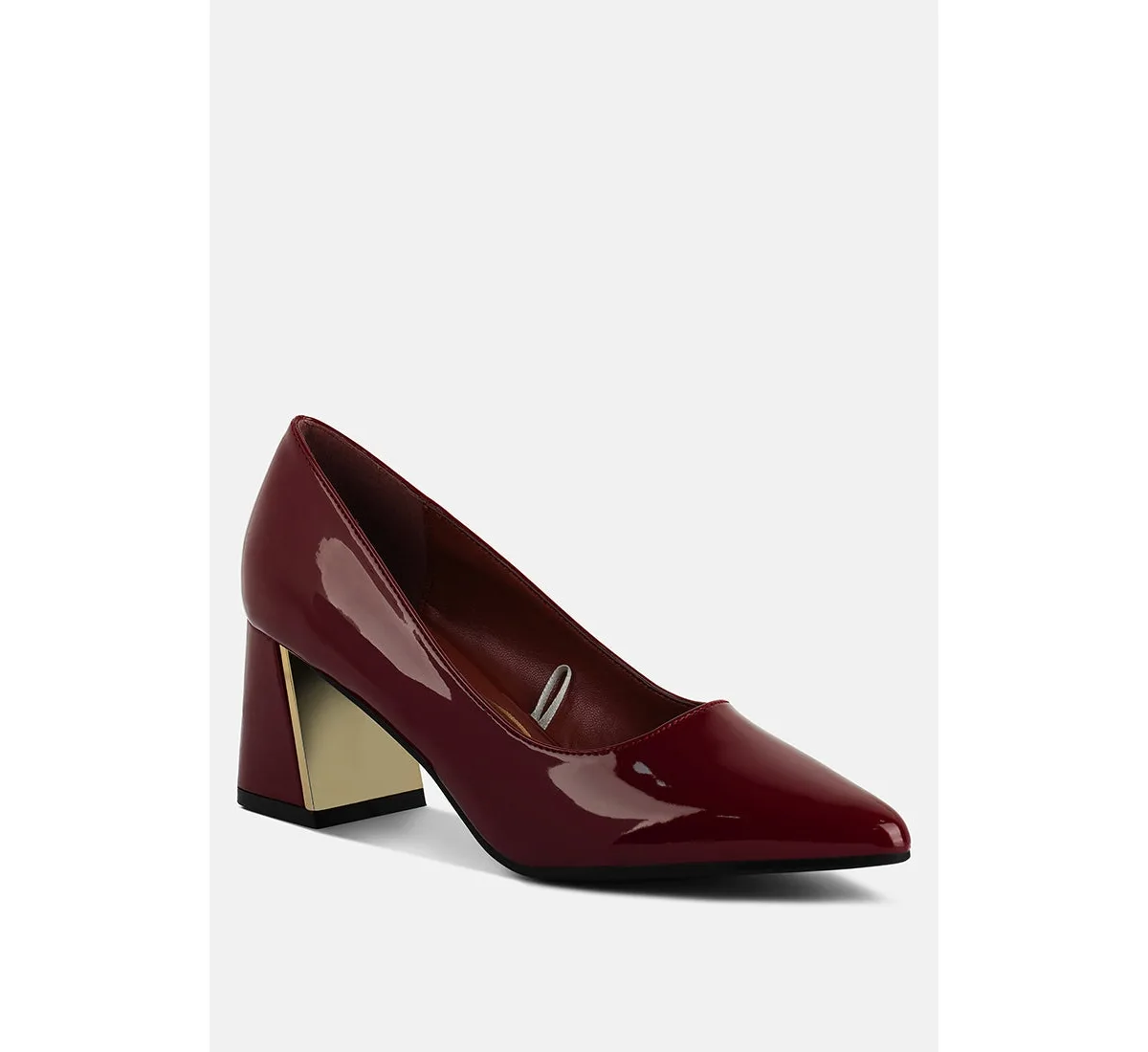 Zaila Metallic Accent Block Heel Pumps by London Rag