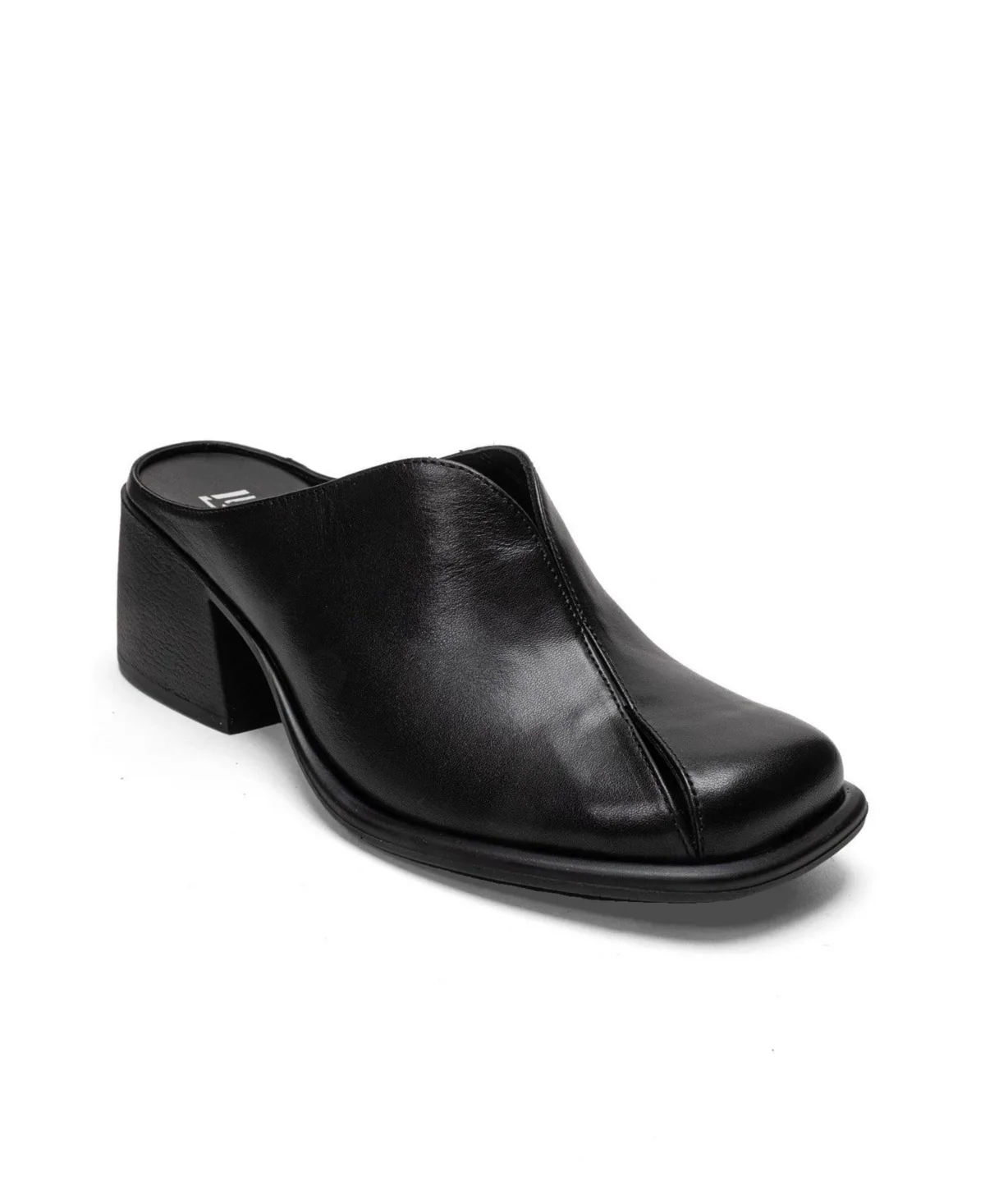 Ardent Leather Block Heel Mule by Forever & Always Shoes