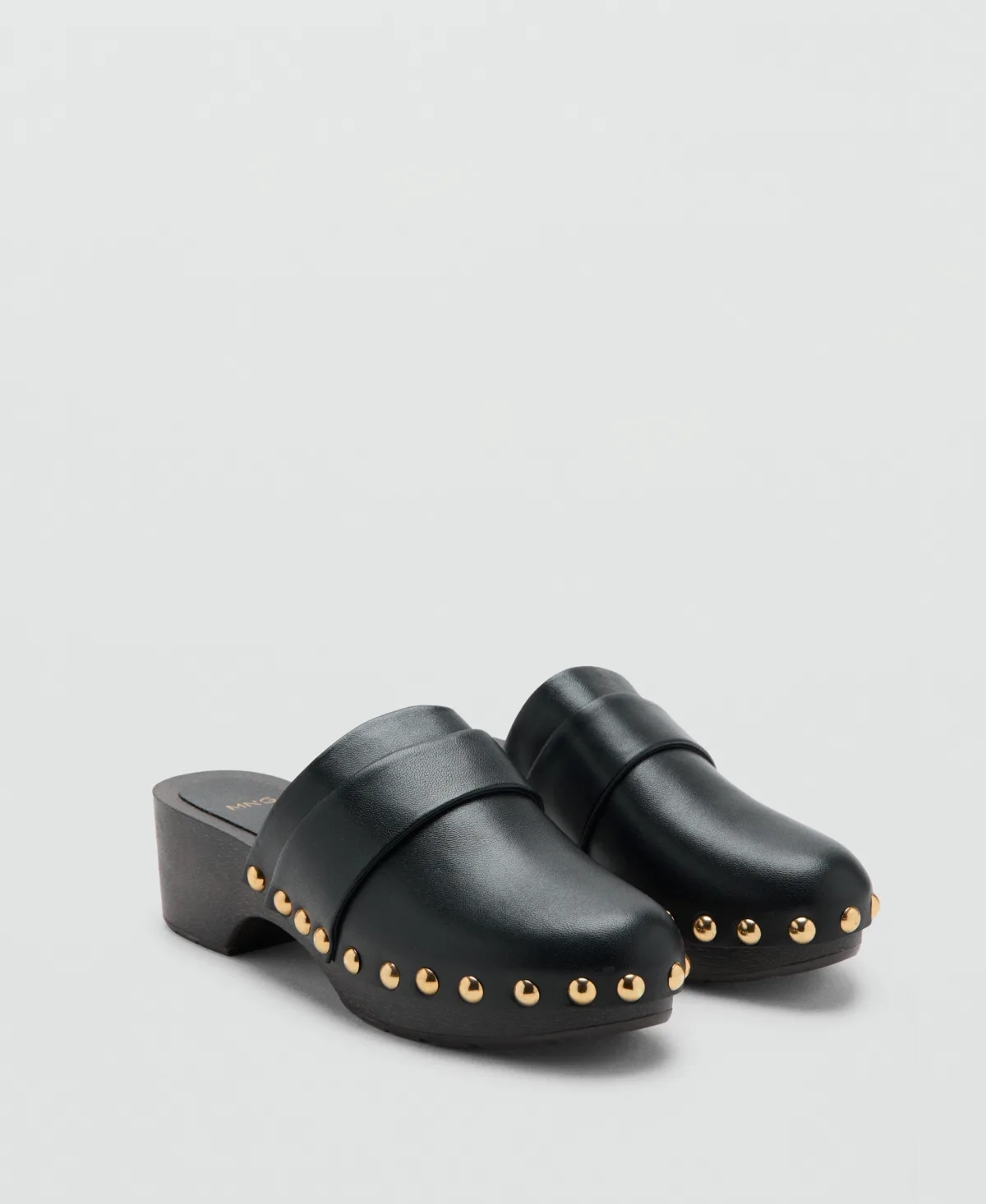 Studded Leather Clogs by Mango