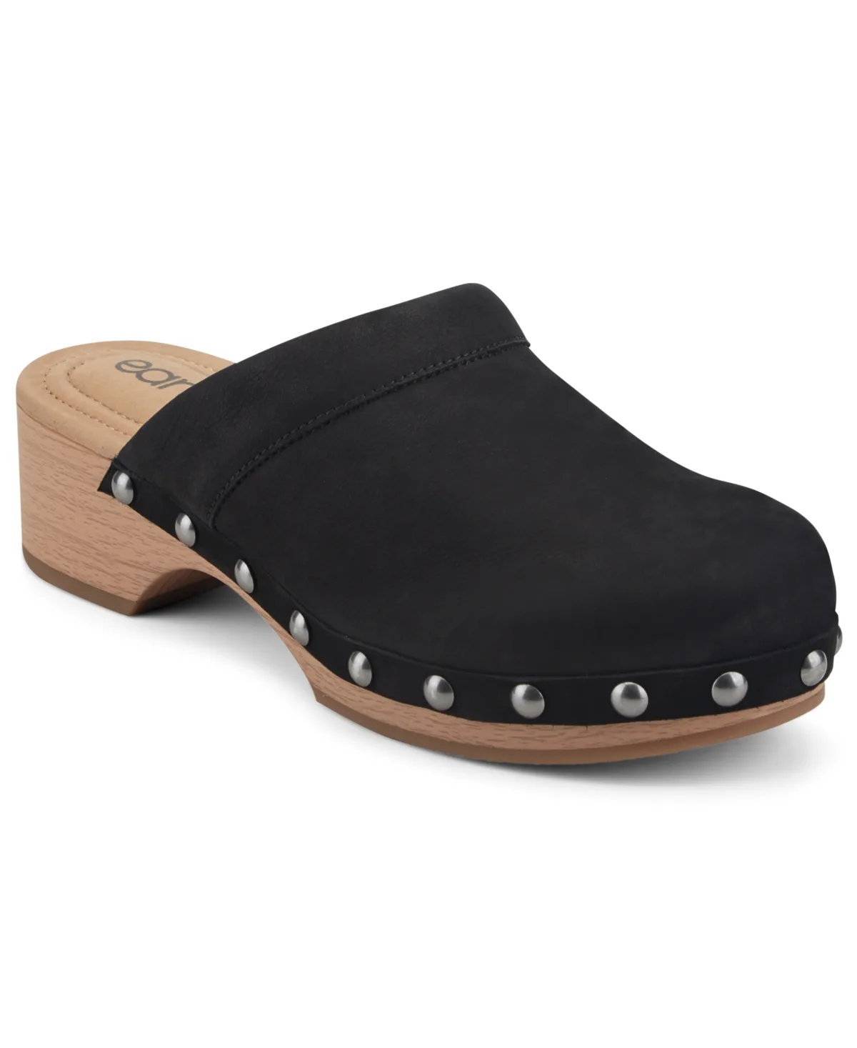 Kimber Leather Studded Block Heel Clogs by Earth