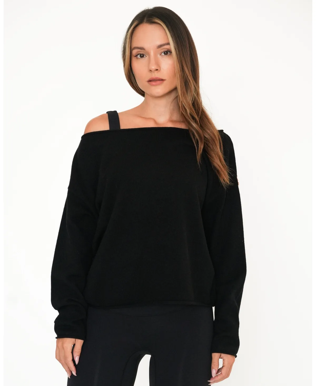 Romy Off Shoulder Cashmere Sweater by Rebody Active