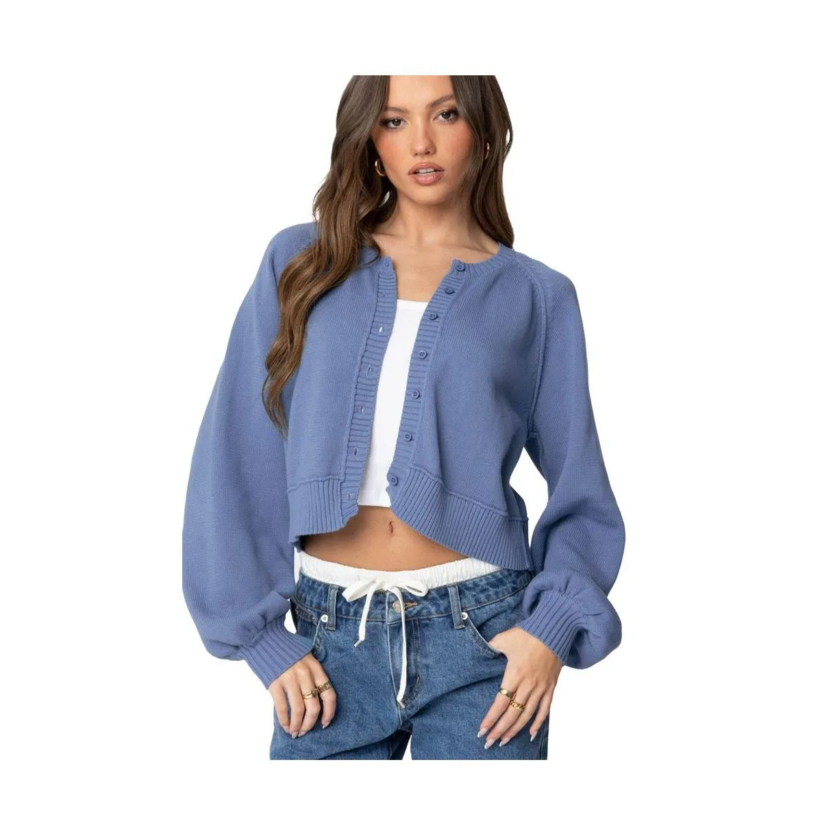 Sammi Puff Sleeve Knit Cardigan