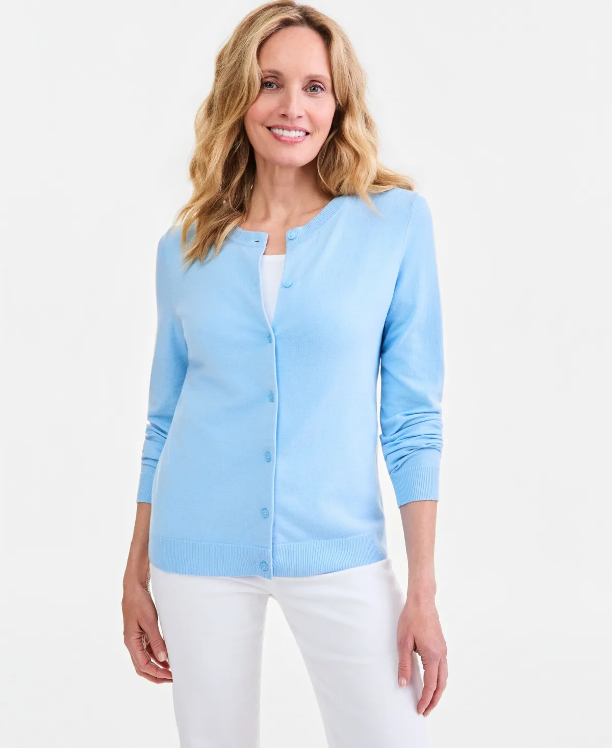 Button-Down Long-Sleeve Cardigan