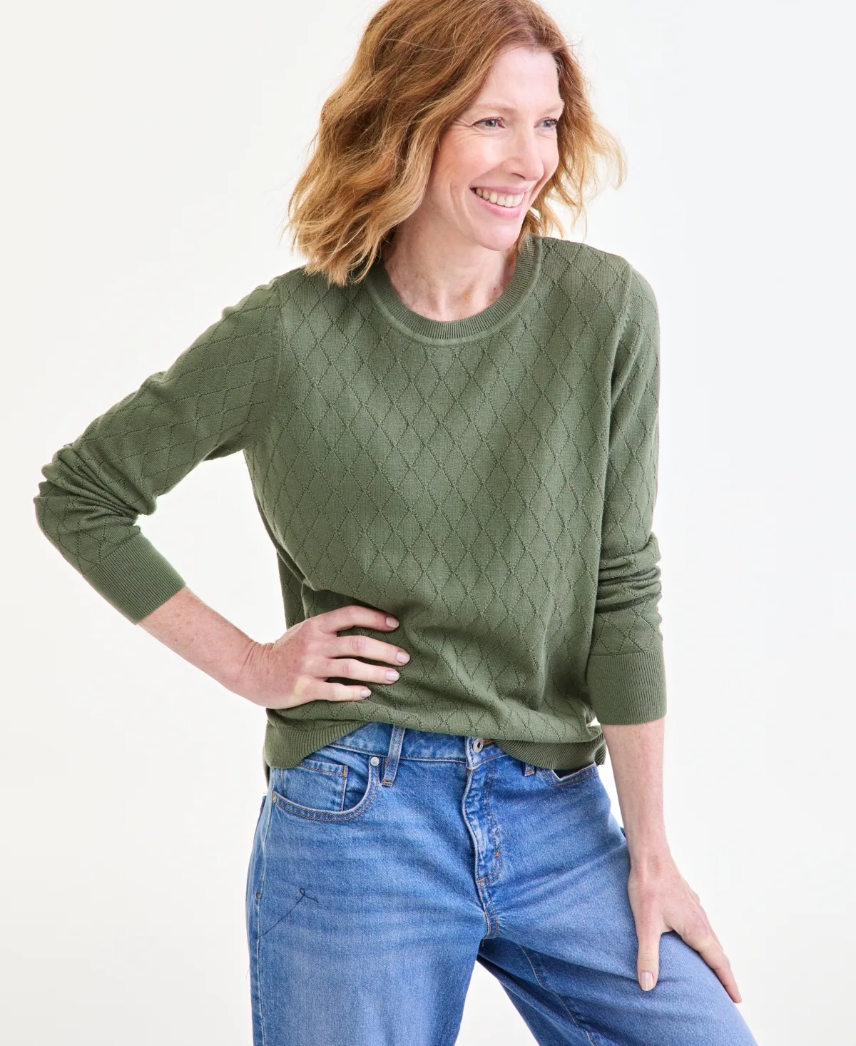 Cotton Curved-Hem Sweater by Style & Co