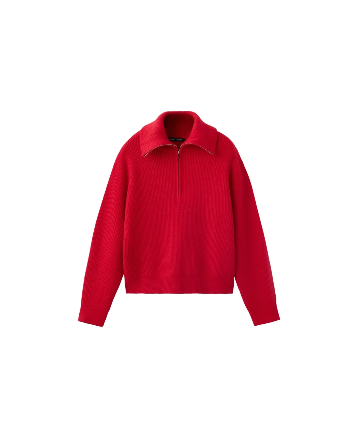 Contrasting Zipper Collar Sweater by Mango