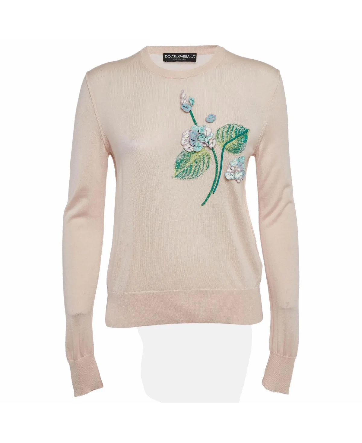 Floral Applique Cashmere Sweater by Pre-owned Dolce & Gabbana
