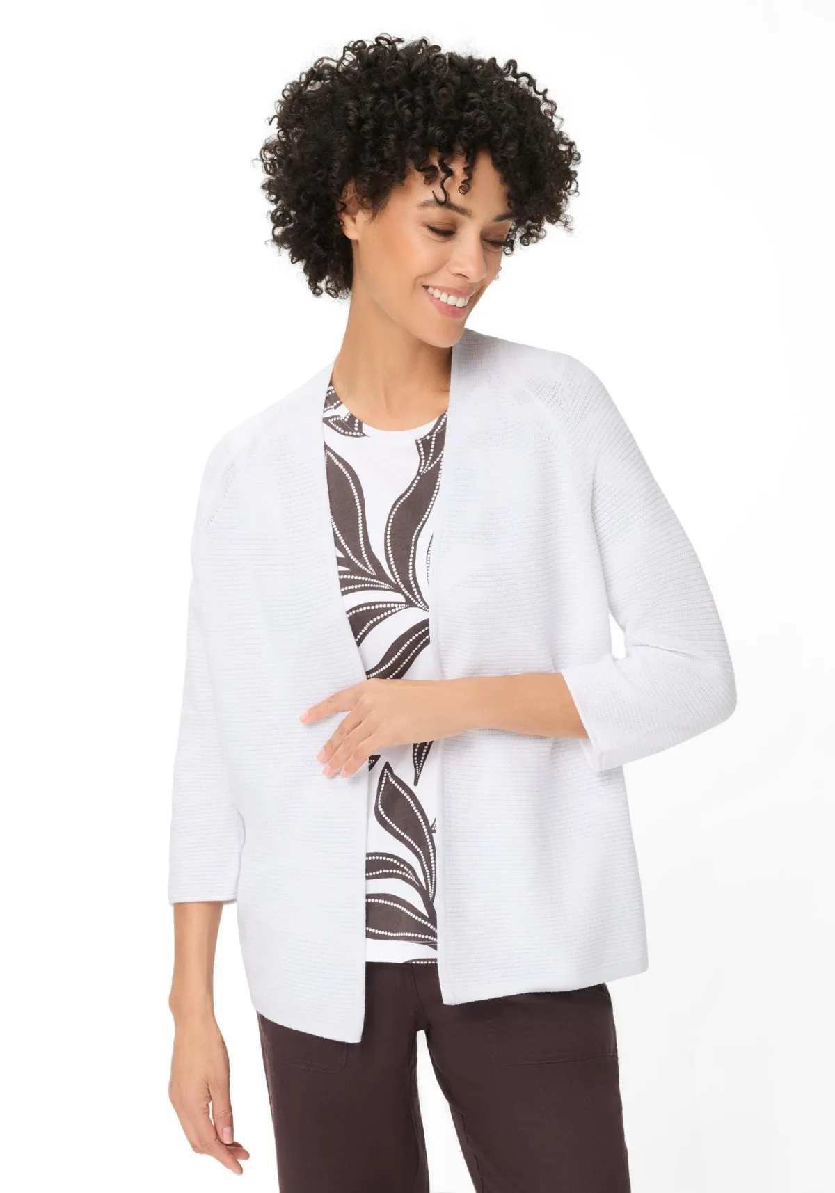 Rib Knit Open Front Cardigan