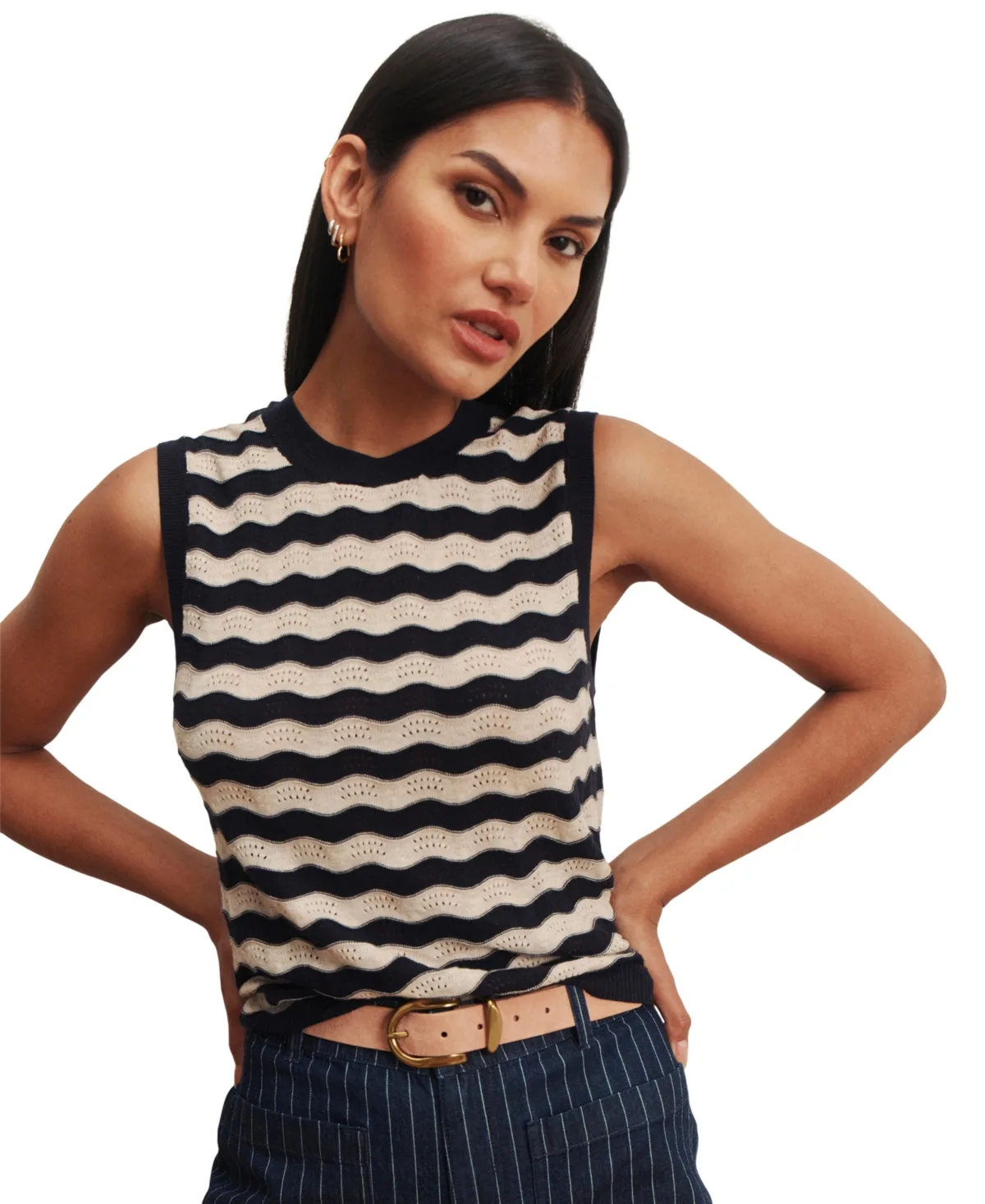 Everyday Chevron Sleeveless Sweater Tank by Sanctuary