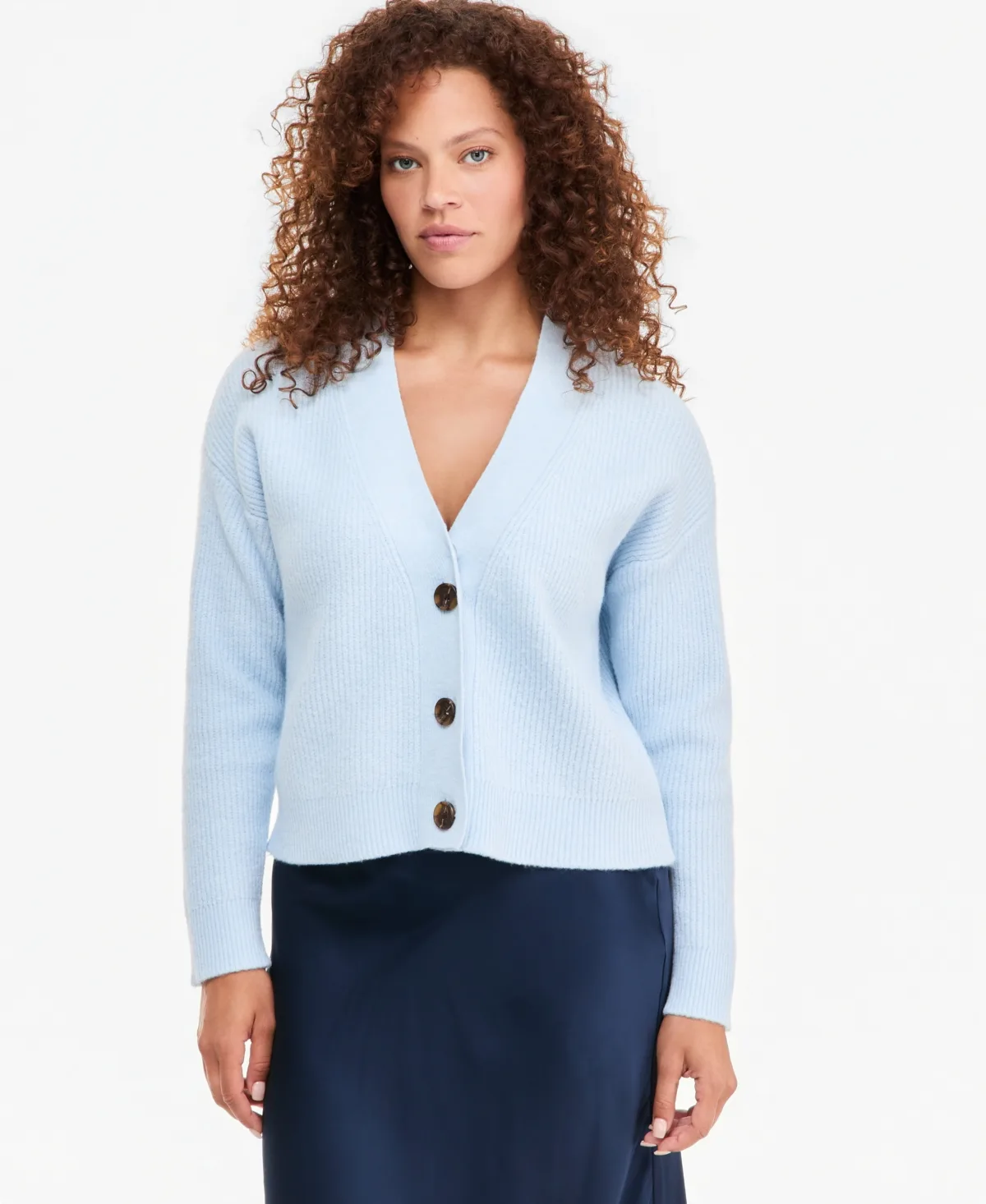 3 Button V-Neck Cardigan by On 34th