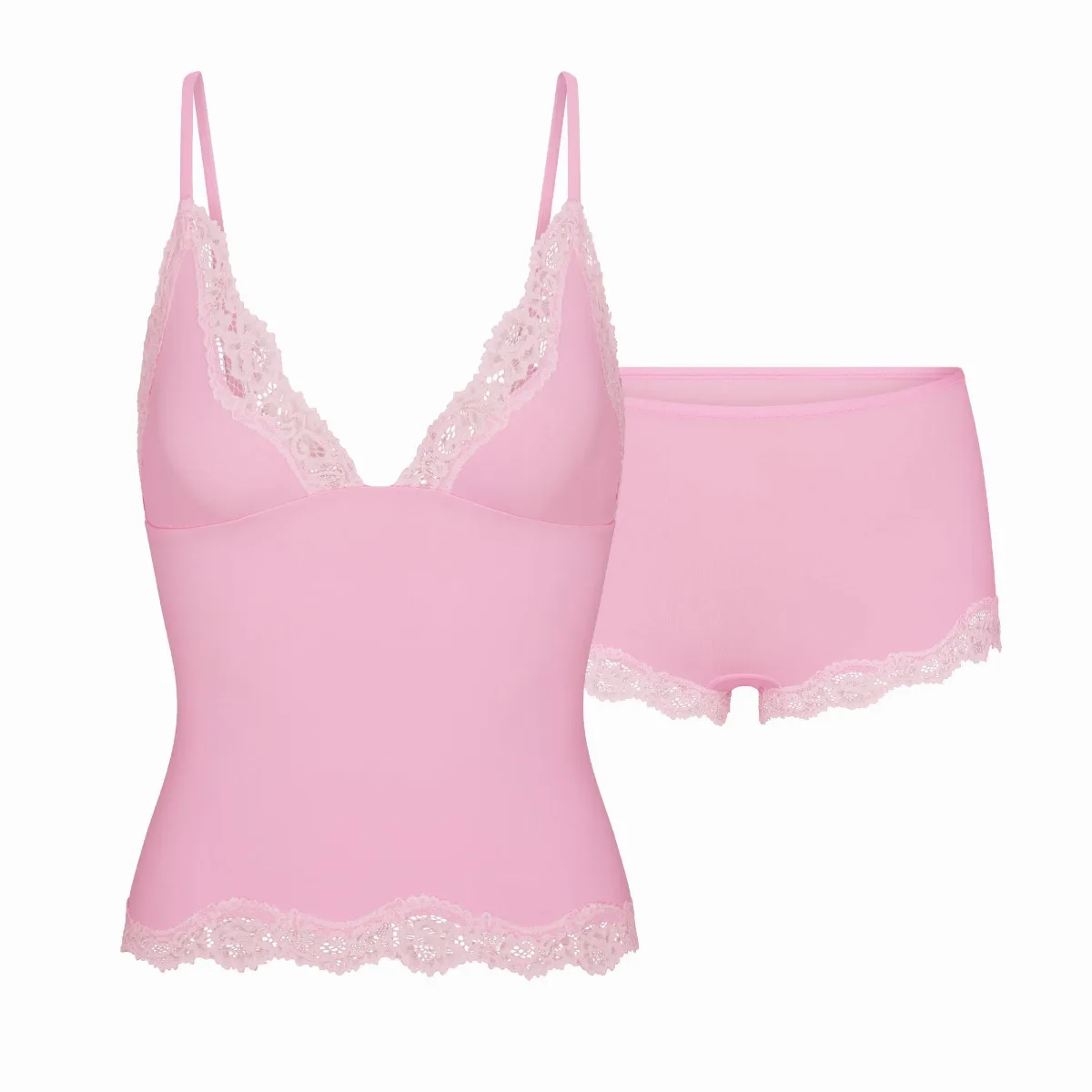 Triangle Cami Top and Boy Short Set Fits Everybody Lace by SKIMS