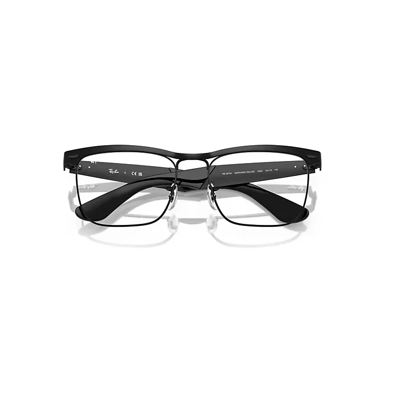 Wayfarer Deluxe Optics Eyeglasses Matte Black Frame Clear Lenses Polarized by Ray-Ban