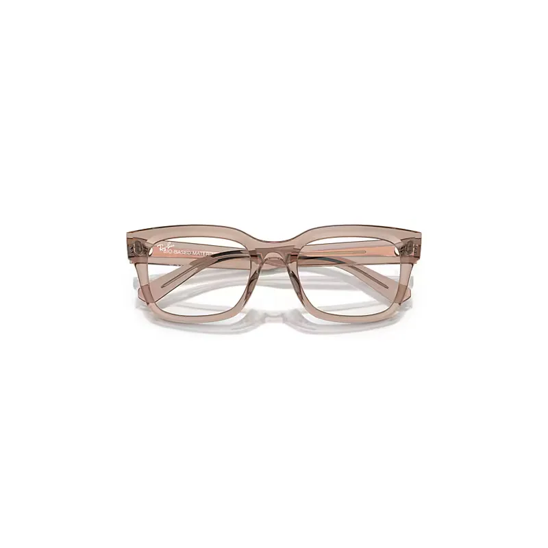 Chad Optics Bio-Based Eyeglasses Transparent Light Brown Frame Clear Lenses Polarized by Ray-Ban
