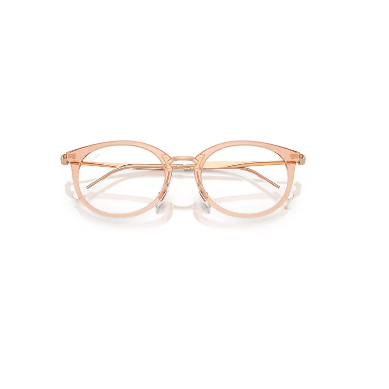 Rb7255 Optics Eyeglasses Rosegold Frame Clear Lenses Polarized by Ray-Ban