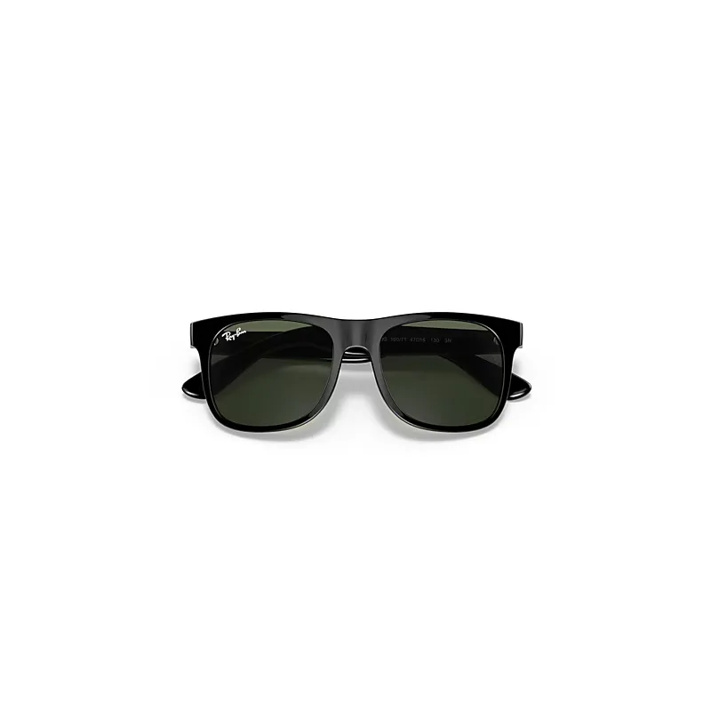 Justin Sunglasses Black Frame Green Lenses by Ray-Ban