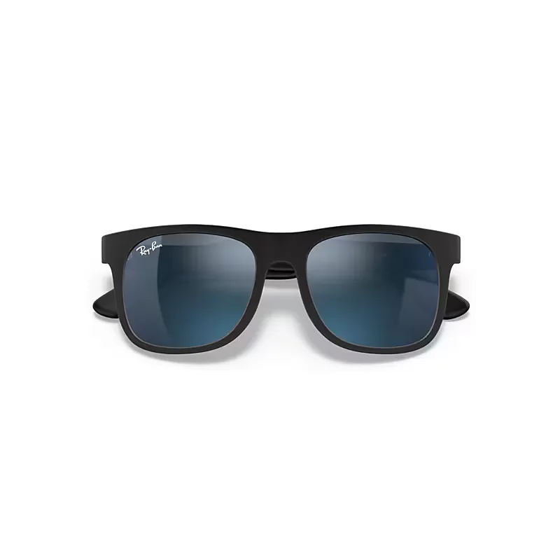 Justin Sunglasses Black Frame Blue Lenses by Ray-Ban