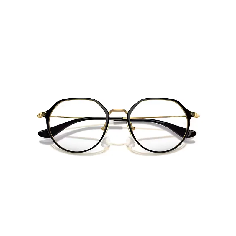 Jack Optics Eyeglasses Gold Frame Clear Lenses Polarized by Ray-Ban
