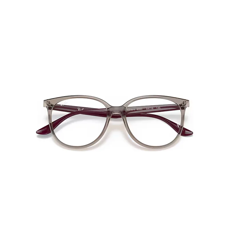 Rb4378v Optics Eyeglasses Bordeaux Frame Clear Lenses Polarized by Ray-Ban