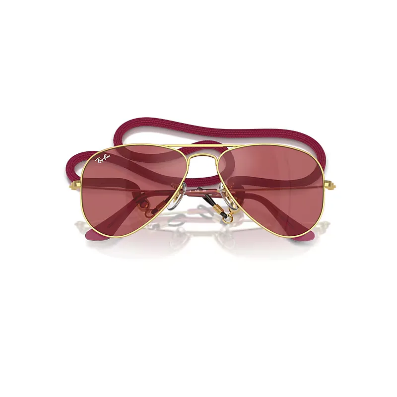 Aviator Sunglasses Arista Gold Frame Red Lenses by Ray-Ban