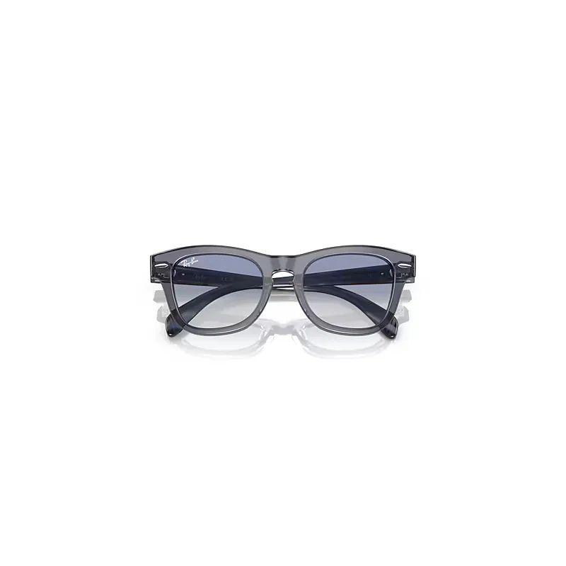 Rb9707s Sunglasses Striped Blue Havana Frame Blue Lenses by Ray-Ban