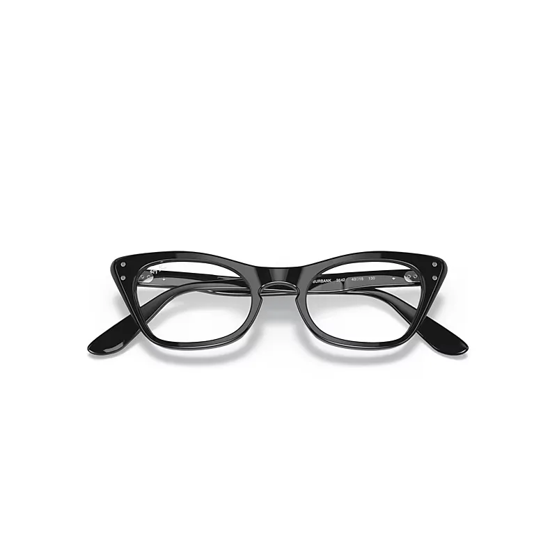 Miss Burbank Optics Eyeglasses Black Frame Clear Lenses Polarized by Ray-Ban
