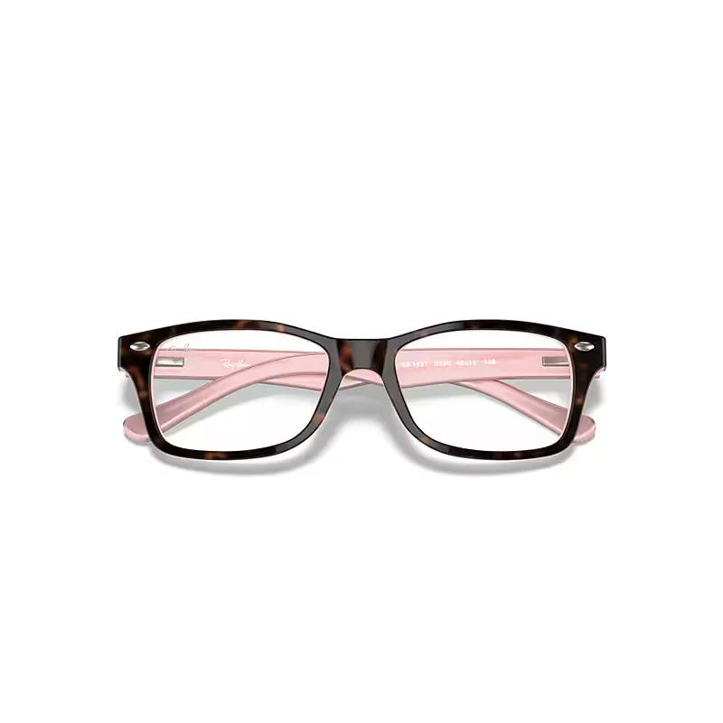 Rb1531 Optics Eyeglasses Havana on Opal Pink Frame Clear Lenses by Ray-Ban