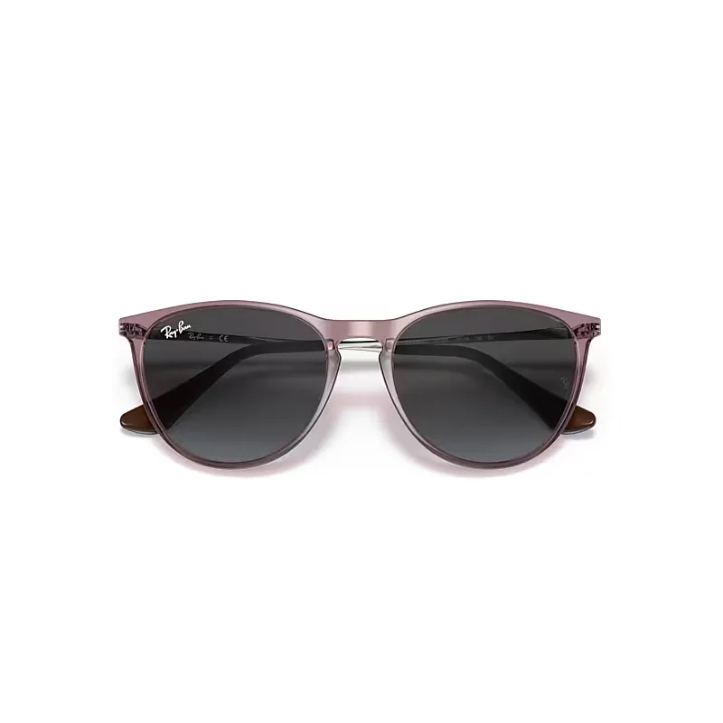 Erika Sunglasses Silver Frame Grey Lenses by Ray-Ban