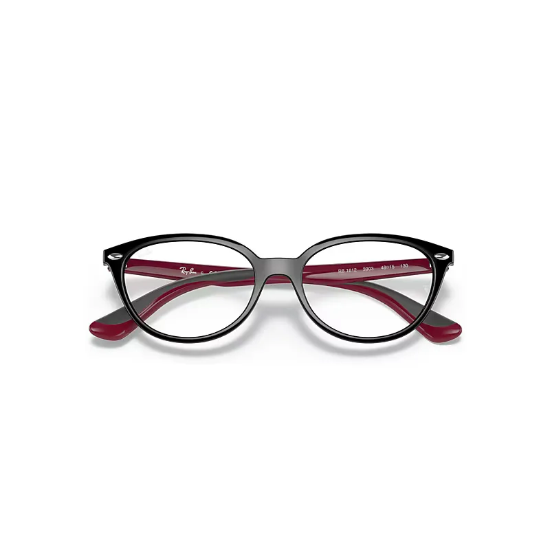Rb1612 Optics Eyeglasses Bordeaux on Rubber Grey Frame Clear Lenses Polarized by Ray-Ban