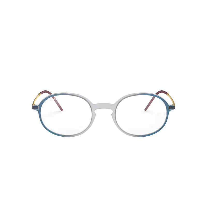 Rb7153 Optics Eyeglasses Blue Frame Clear Lenses Polarized by Ray-Ban