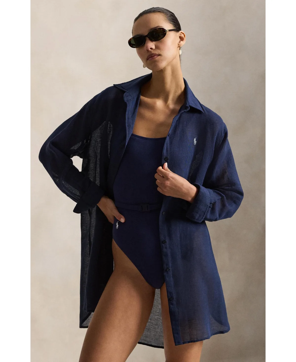 Boyfriend Shirt Swimsuit Cover Up by Polo Ralph Lauren