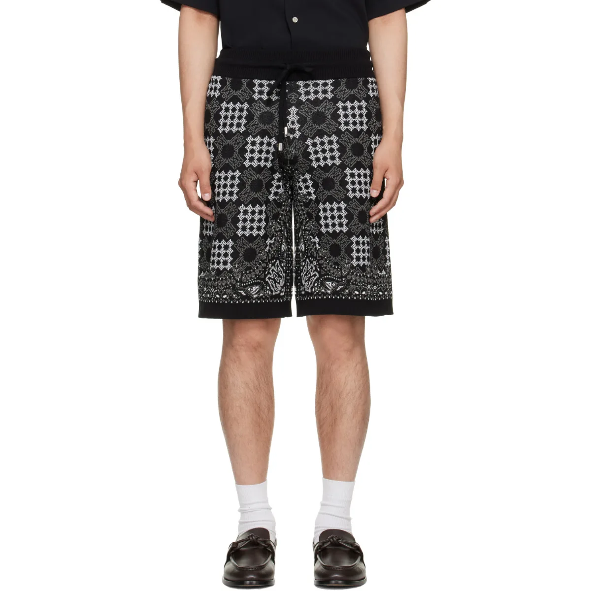 MA Quad Check Mesh Knit Shorts by AMIRI
