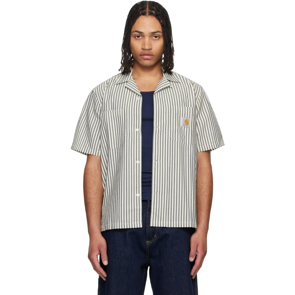 Short Sleeve Leavel Stripe Shirt by Carhartt Work In Progress