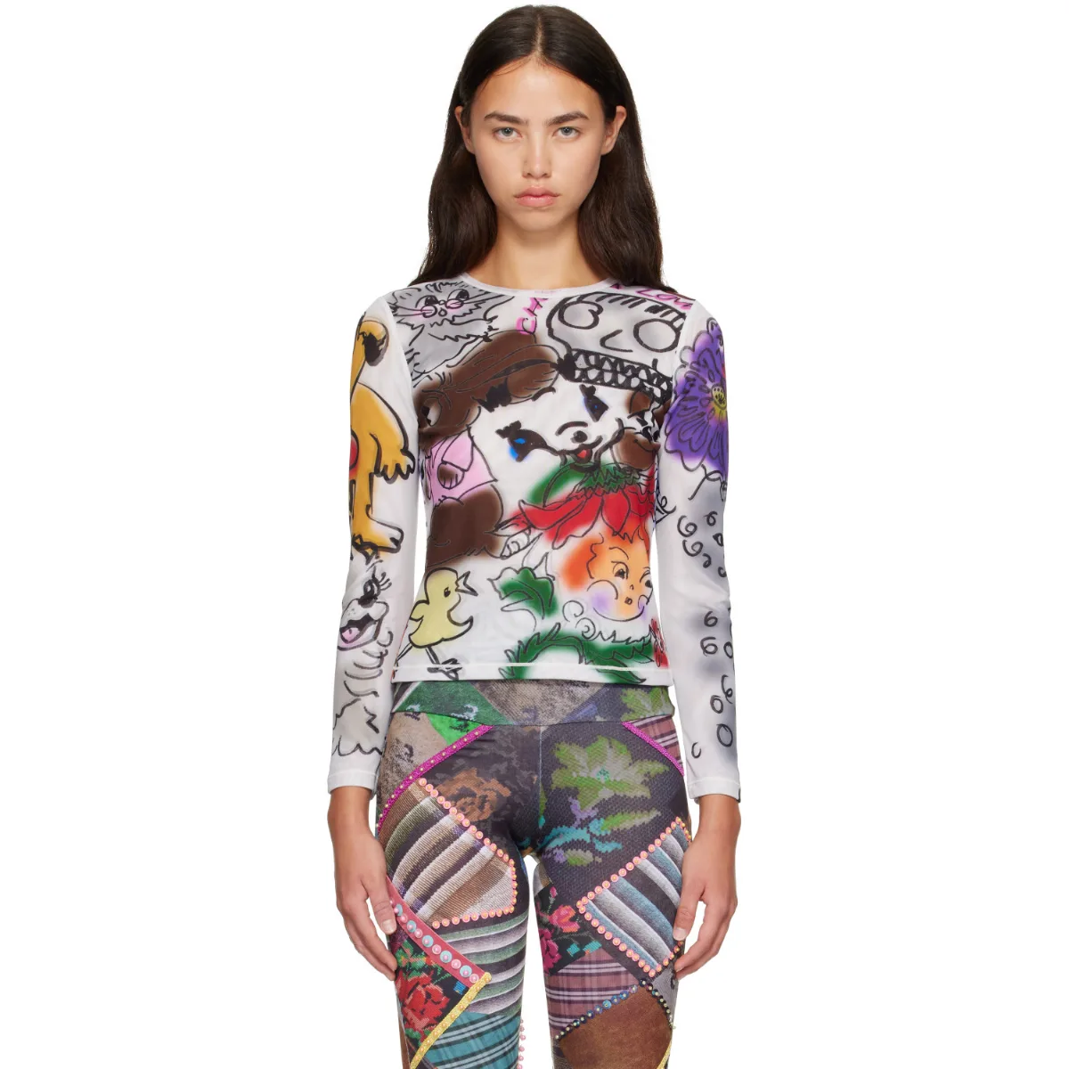 Spray It Fitted Mesh Top by Chopova Lowena