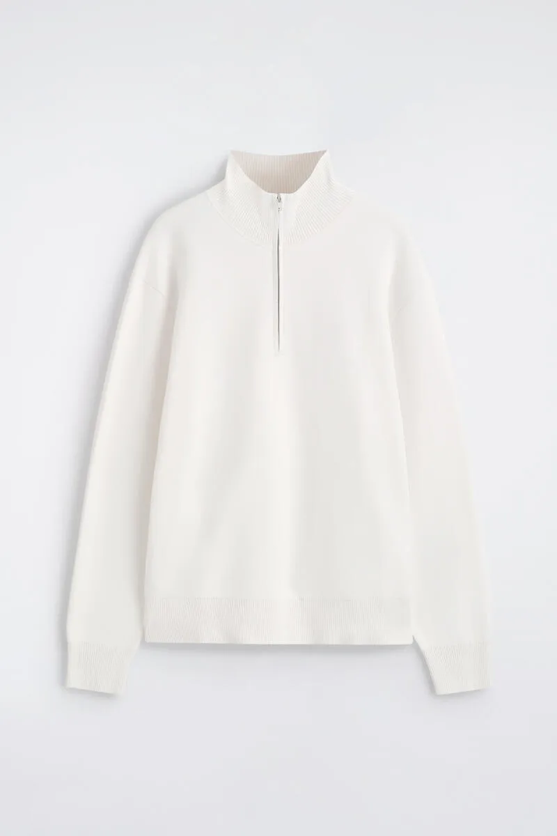 Double-Faced Knitted Half-Zip Sweater by COS