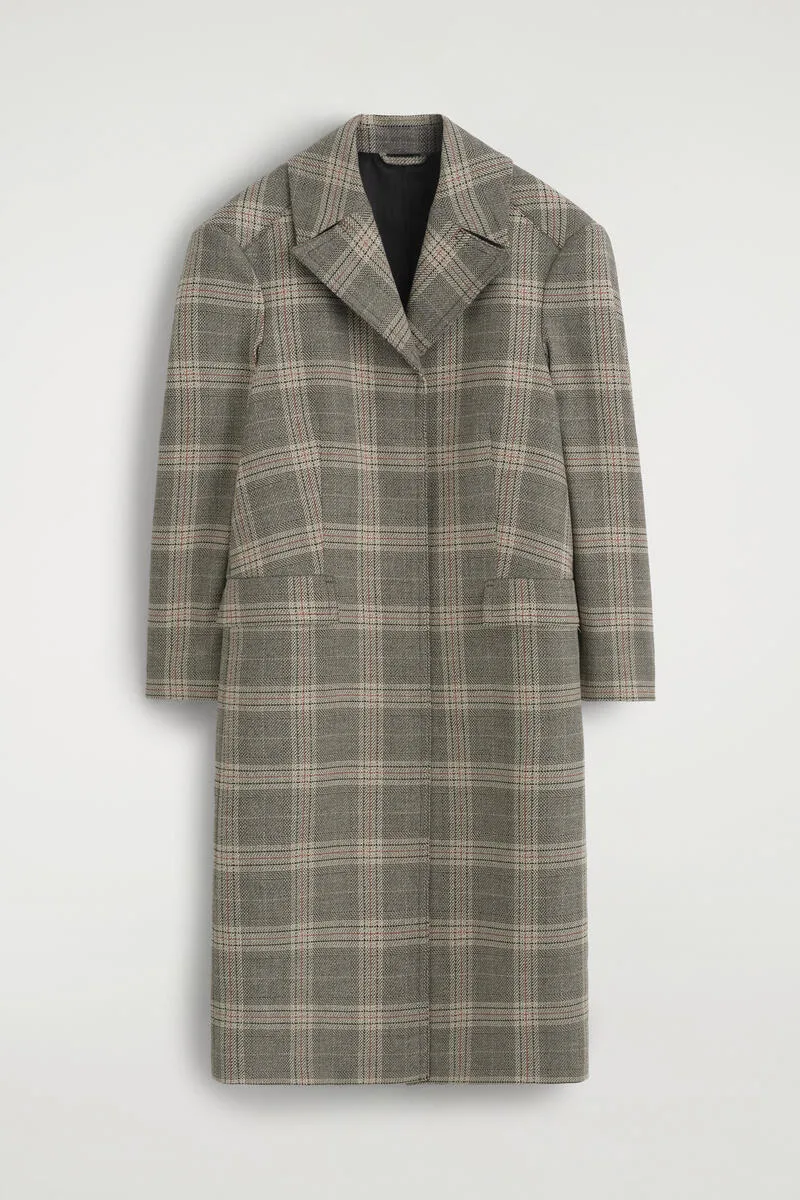 Checked Tailored Long Coat by COS