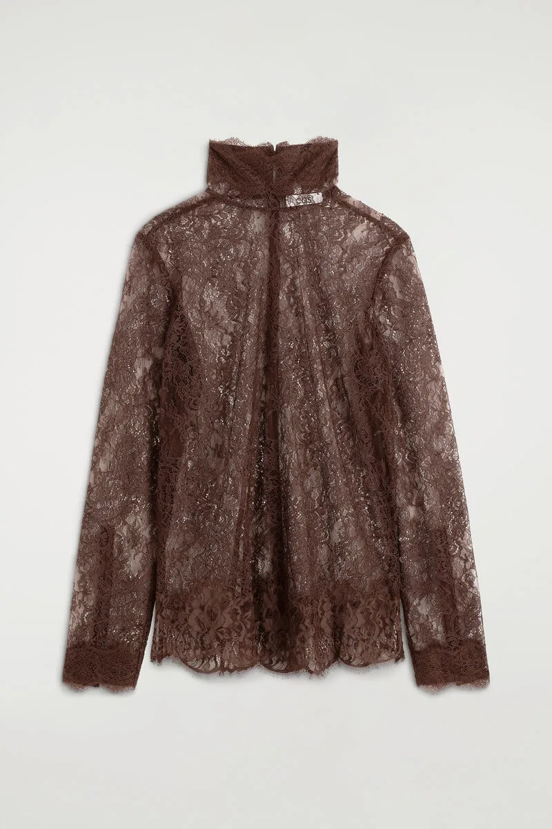 Turtleneck Lace Top by COS
