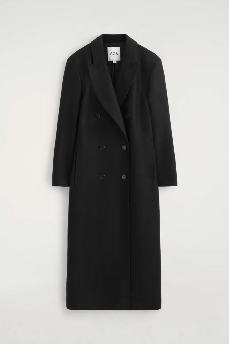 Tailored Wool-Blend Double-Breasted Coat by COS