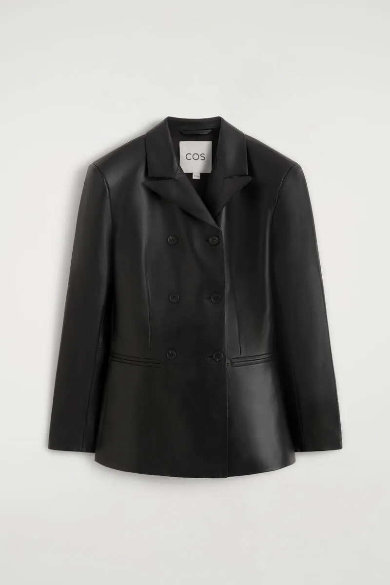 Leather Double-Breasted Blazer by COS