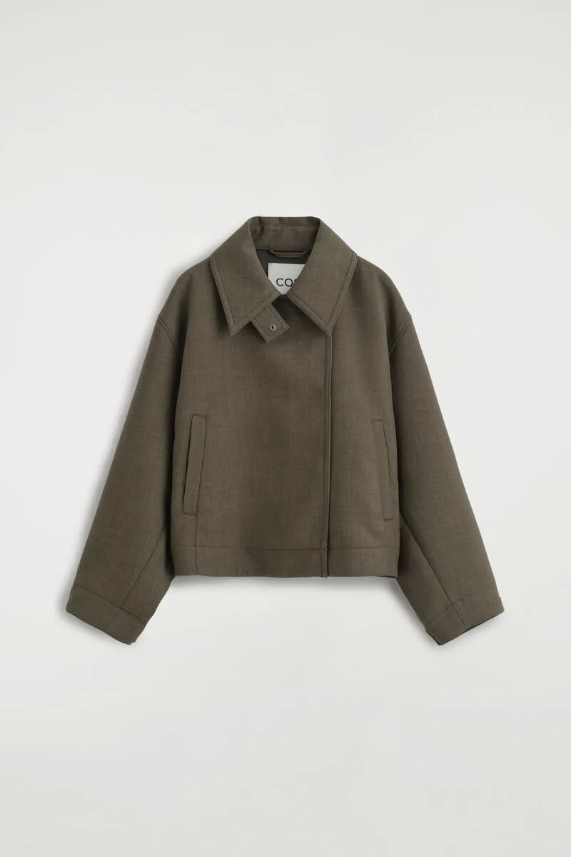 Rounded Wool-Blend Trench Jacket by COS
