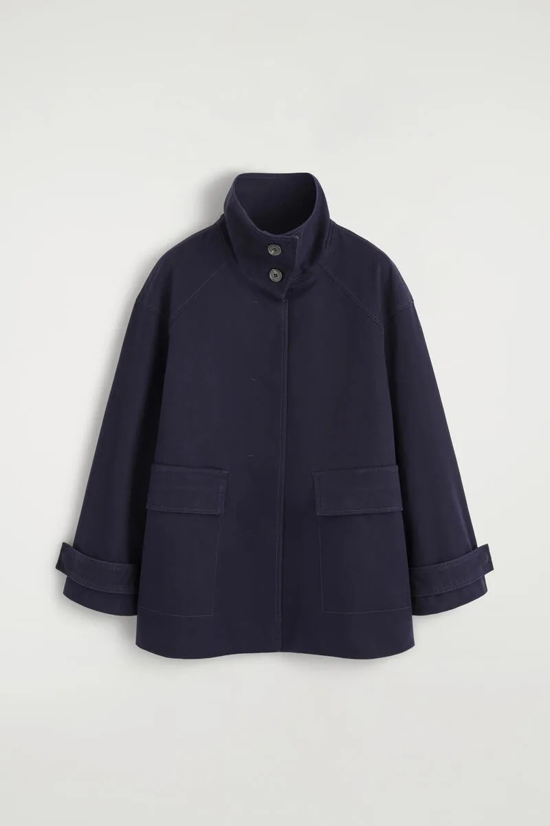 Cotton-Twill Mock-Neck Jacket by COS