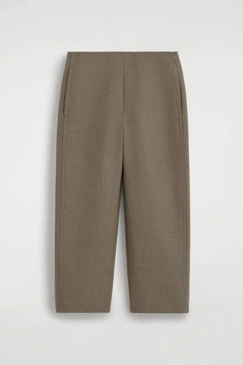 Double-Faced Barrel-Leg Pants by COS