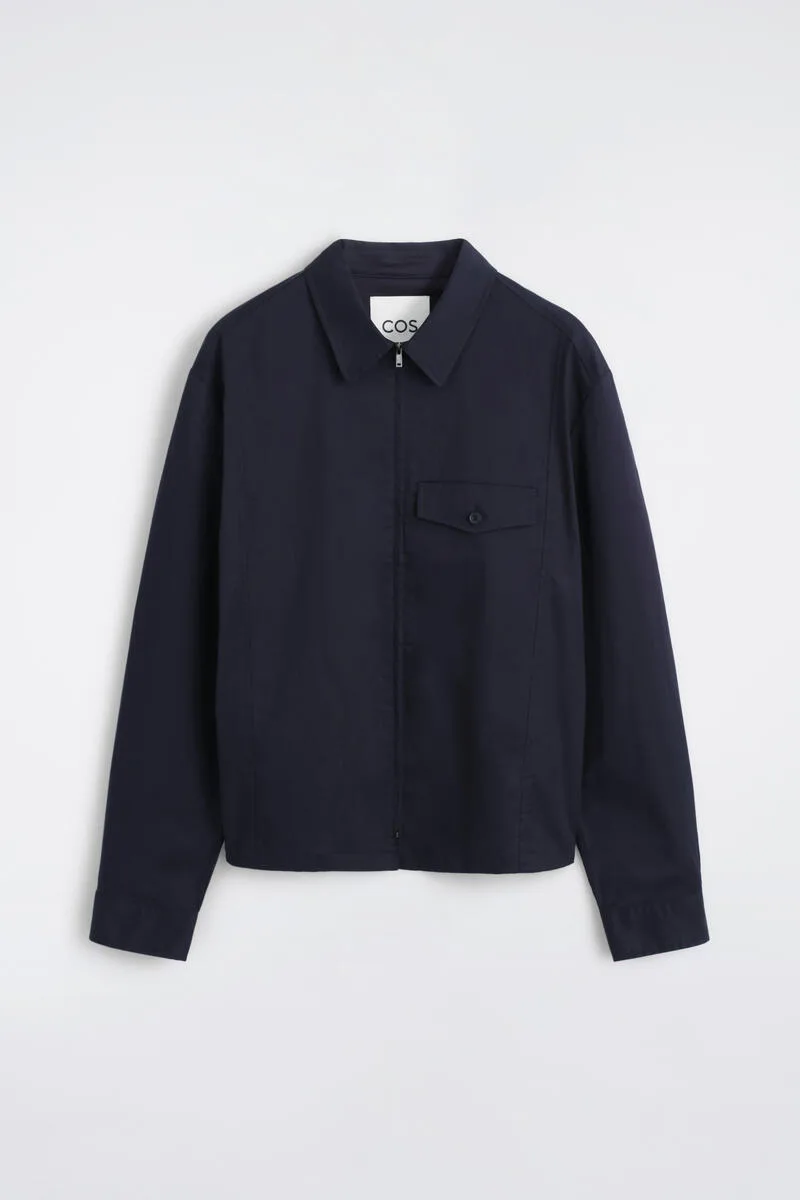 Zip-Up Cotton Overshirt by COS