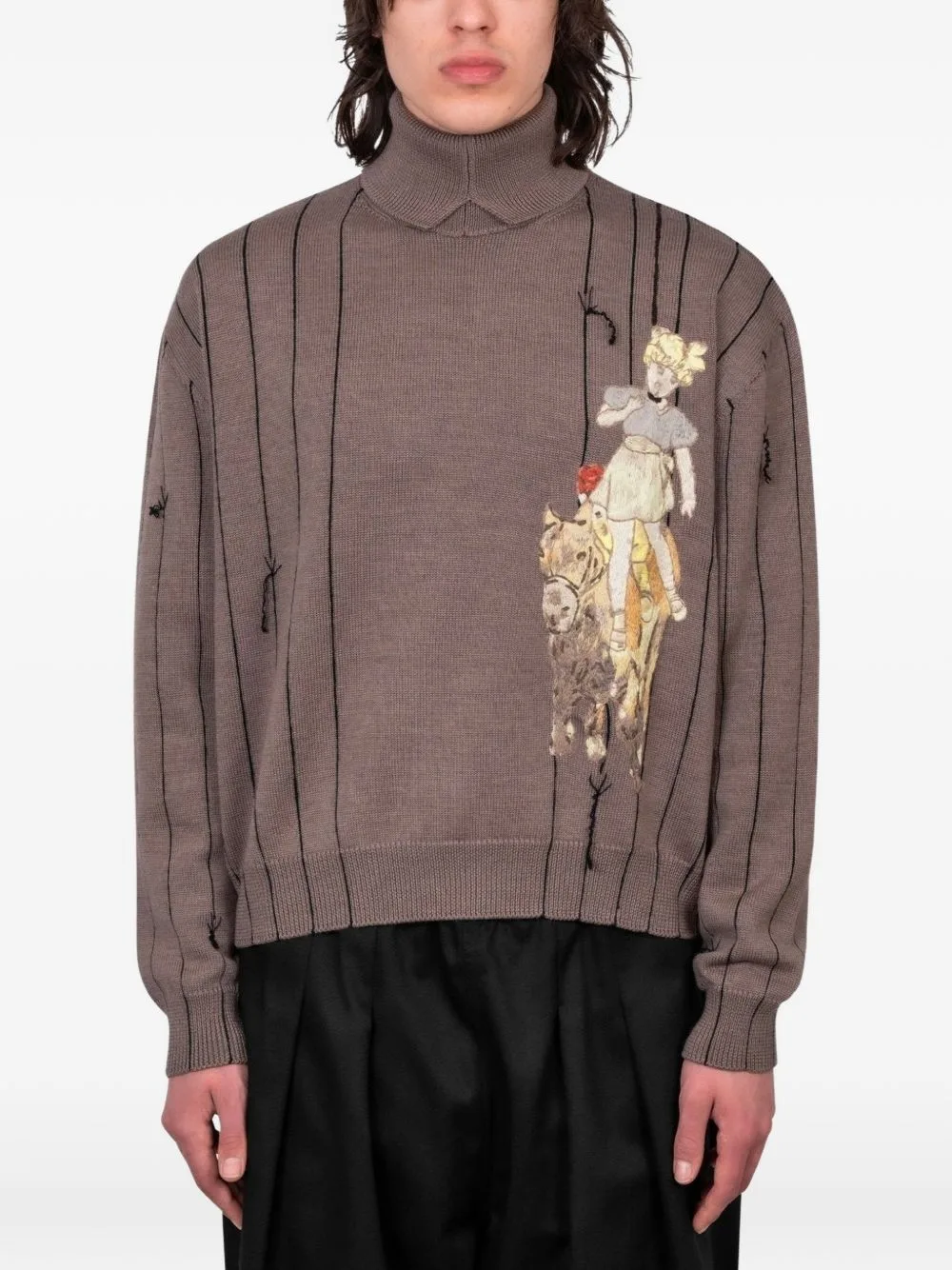 Embroidered Pinstripe Sweater by Enfants Riches Déprimés