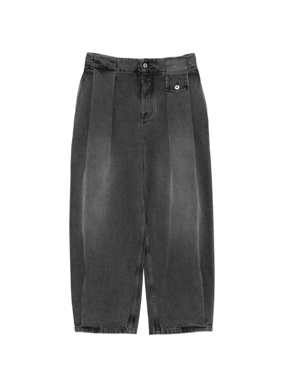 Embossed Leather-Patch Jeans by LOEWE