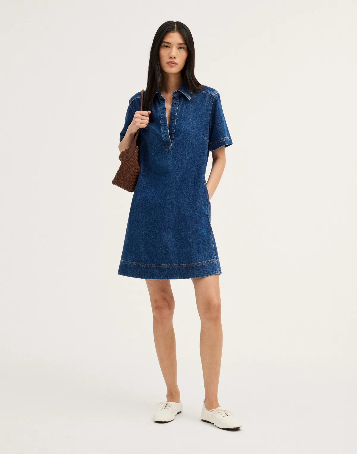 Polo Mini Dress in Airy Denim by MW