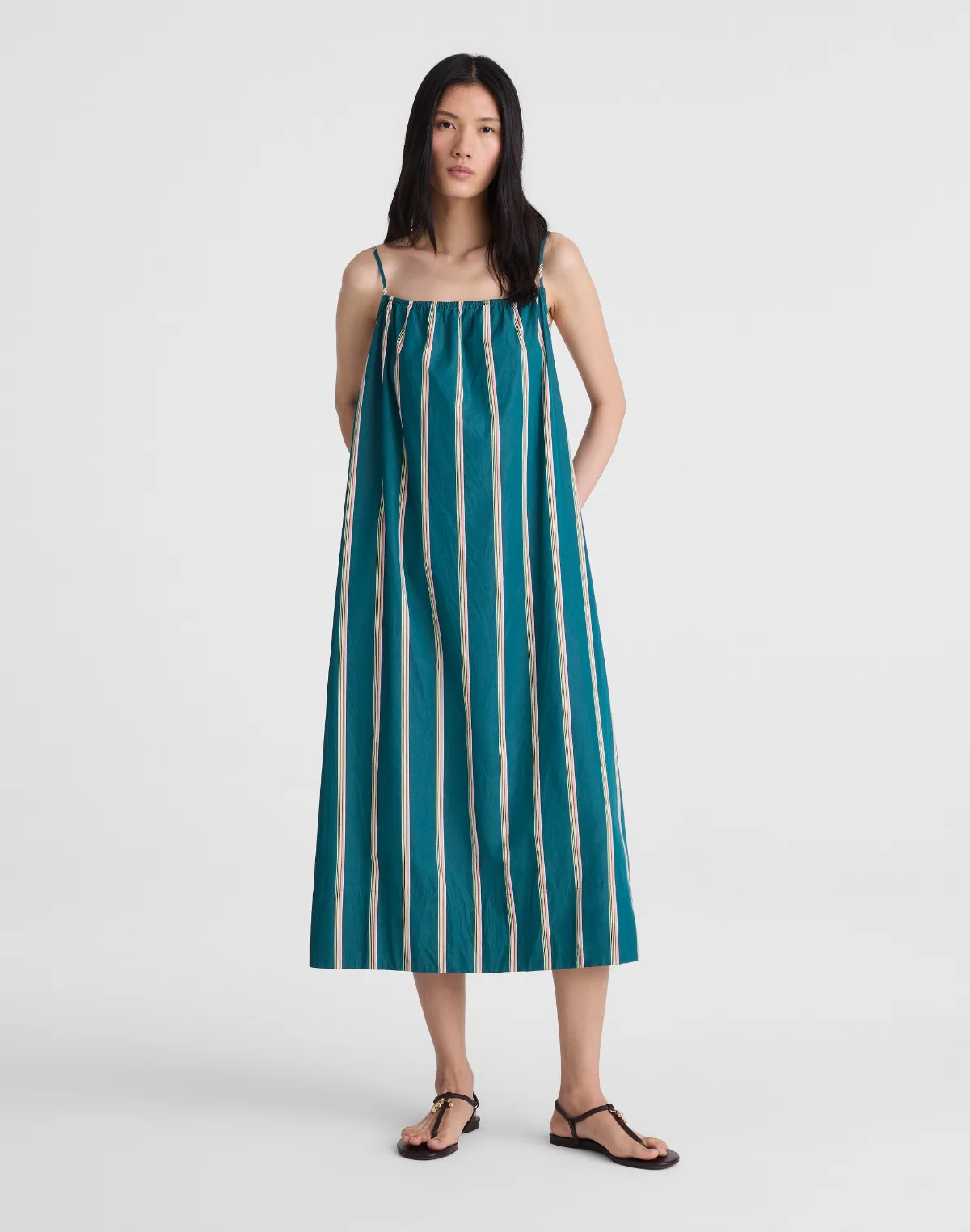 Madewell x Shopbop Gathered A-Line Midi Dress by MW